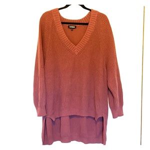 Express Dark Pink High Low Cozy Sweater